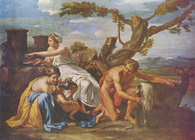 Jupiter as a Child Nurtured by the Goat Amalthea by Nicolas Poussin